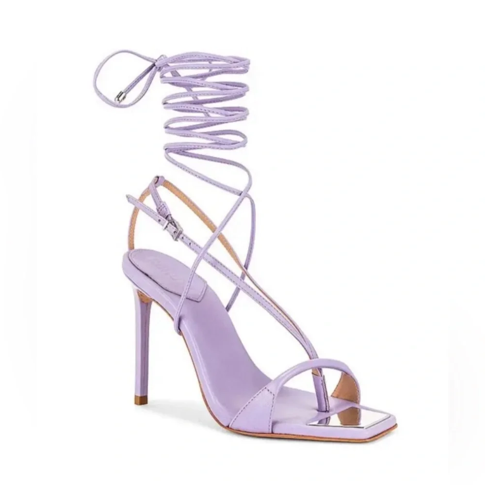 Lavender Schutz Vikki Leather Heels - Picture 1 of 7